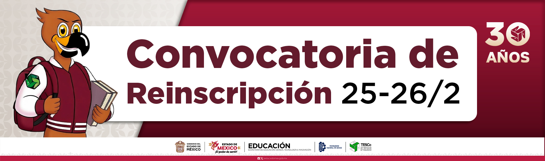 convocatoria de reinscripción para el semestre 25-26/2